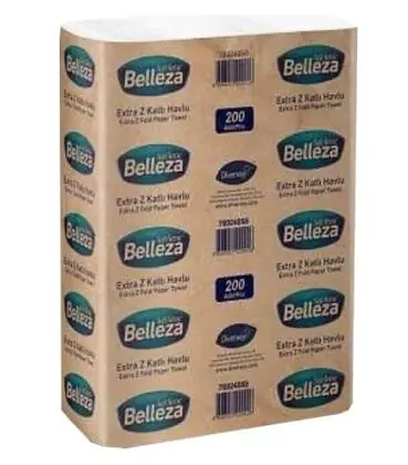 Ürün görseli: Extra Z Katlı Havlu Peçete 20,5 x 21,5 cm 200 Yaprak x 12 Adet - KOLİ