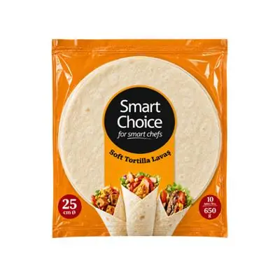 Ürün görseli: Tortilla Ekmeği 25 cm 65 gr x 10 Adet - KOLİ